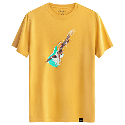 KAFT X FENDER X ZUHAL Riff Hands - Sulphur - Tasarım T-Shirt - Unisex